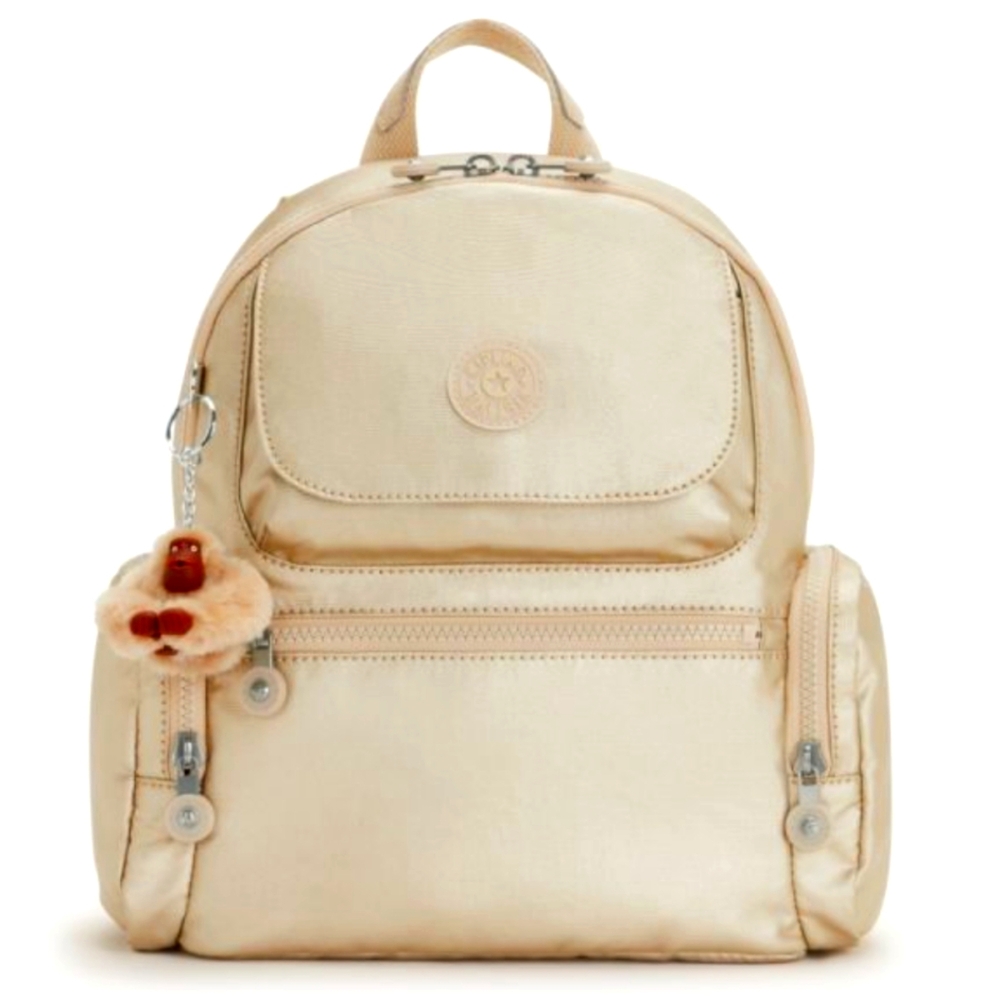 Kipling Matta Metallic Gold Backpack